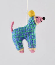 Load image into Gallery viewer, Jayla the Dog Felt Ornament - Blue