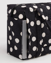 Load image into Gallery viewer, Small Cloud Carry-On, Black and Cream Polka Dot