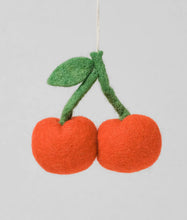 Load image into Gallery viewer, Cherries Felt Ornament