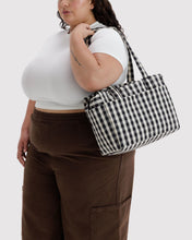 Load image into Gallery viewer, Everyday Cloud Bag, Black and Cream Gingham