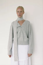 Load image into Gallery viewer, The Asymmetric Cashmere Knit, Grey