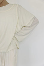 Load image into Gallery viewer, The Merino Wool Layered Tee, Cream