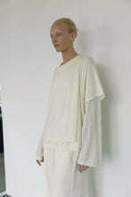 Load image into Gallery viewer, The Merino Wool Layered Tee, Cream