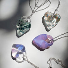 Load image into Gallery viewer, Glass Heart Necklace (Assorted Colours)
