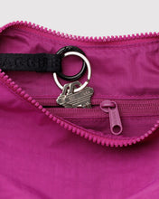 Load image into Gallery viewer, Small Nylon Crescent Bag, Deep Fuchsia