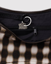 Load image into Gallery viewer, Medium Nylon Crescent Bag, Blurred Gingham