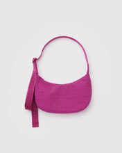 Load image into Gallery viewer, Small Nylon Crescent Bag, Deep Fuchsia
