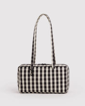 Load image into Gallery viewer, Nylon Bowler Bag - Black And Cream Gingham