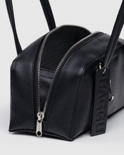 Load image into Gallery viewer, Small Recycled Leather Bowler Bag, Black