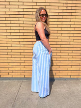 Load image into Gallery viewer, Melrose Pant, Light Blue/White Stripe