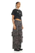 Load image into Gallery viewer, Black Watercolour Floral Lawn Cargo Pant