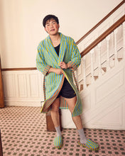 Load image into Gallery viewer, Grasshopper Stripe Bathrobe
