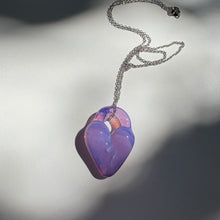 Load image into Gallery viewer, Glass Heart Necklace (Assorted Colours)