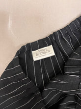 Load image into Gallery viewer, Linen Sleep Short, Black Stripe