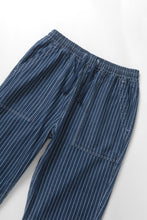 Load image into Gallery viewer, Pinstripe Denim Chef Pants - Indigo
