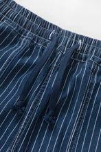 Load image into Gallery viewer, Pinstripe Denim Chef Pants - Indigo