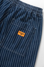 Load image into Gallery viewer, Pinstripe Denim Chef Pants - Indigo
