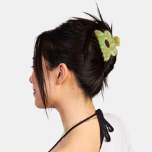 Load image into Gallery viewer, Flower Claw in Jade Swirl