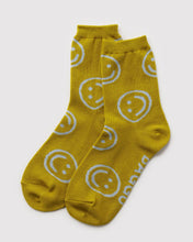 Load image into Gallery viewer, Happy Crew Sock, Ochre Happy