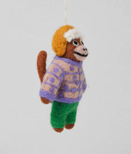 Load image into Gallery viewer, Monkey Felt Ornament