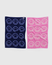 Load image into Gallery viewer, Hand Towel Set of 2, Happy Pink Blue