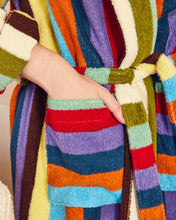 Load image into Gallery viewer, Eucalyptus Stripe Bathrobe
