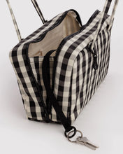 Load image into Gallery viewer, Nylon Bowler Bag - Black And Cream Gingham