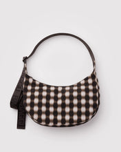 Load image into Gallery viewer, Medium Nylon Crescent Bag, Blurred Gingham