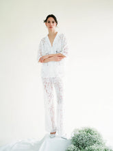 Load image into Gallery viewer, LAST ONE! Lace Lily Pant, White Lace