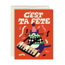 Load image into Gallery viewer, Chat Festif Greeting Card
