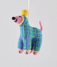 Load image into Gallery viewer, Jayla the Dog Felt Ornament - Blue

