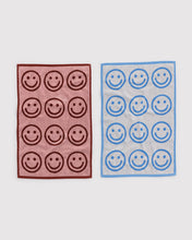 Load image into Gallery viewer, Hand Towel Set of 2, Sky Blue and Blush Happy
