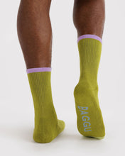 Load image into Gallery viewer, Ribbed Sock - Olive Mix
