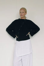 Load image into Gallery viewer, The Asymmetric Cashmere Knit, Black
