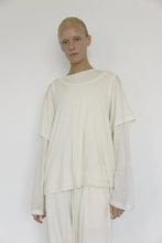 Load image into Gallery viewer, The Merino Wool Layered Tee, Cream

