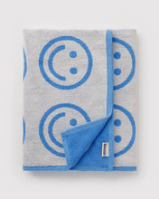 Load image into Gallery viewer, Bath Towel, Sky Blue Happy
