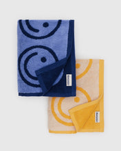 Load image into Gallery viewer, Hand Towel Set of 2, Happy Blue Marigold
