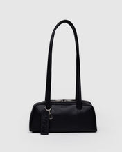 Load image into Gallery viewer, Small Recycled Leather Bowler Bag, Black

