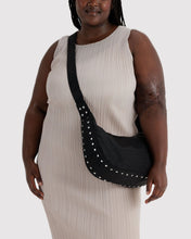 Load image into Gallery viewer, Medium Nylon Crescent Bag, Studs
