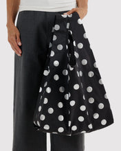 Load image into Gallery viewer, Silver Metallic Polka Dot Baggu
