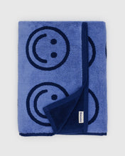Load image into Gallery viewer, Bath Towel, Blue Happy
