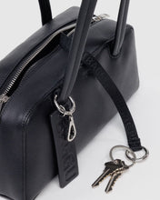 Load image into Gallery viewer, Small Recycled Leather Bowler Bag, Black
