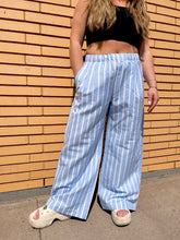 Load image into Gallery viewer, Melrose Pant, Light Blue/White Stripe
