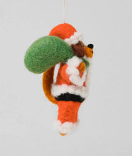 Load image into Gallery viewer, Dog Santa Felt Ornament
