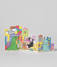 Load image into Gallery viewer, Mega Monsters Birthday Fold Out Card
