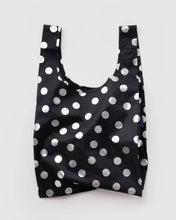 Load image into Gallery viewer, Silver Metallic Polka Dot Baggu
