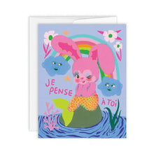 Load image into Gallery viewer, Lapin Sirène Greeting Card
