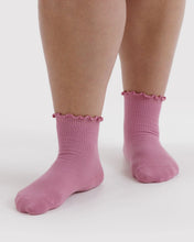 Load image into Gallery viewer, Lettuce Edge Socks, Wild Plum &amp; Cherry

