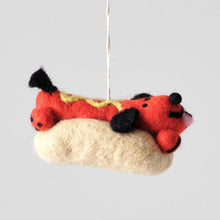 Load image into Gallery viewer, Frank the Hotdog Felt Ornament
