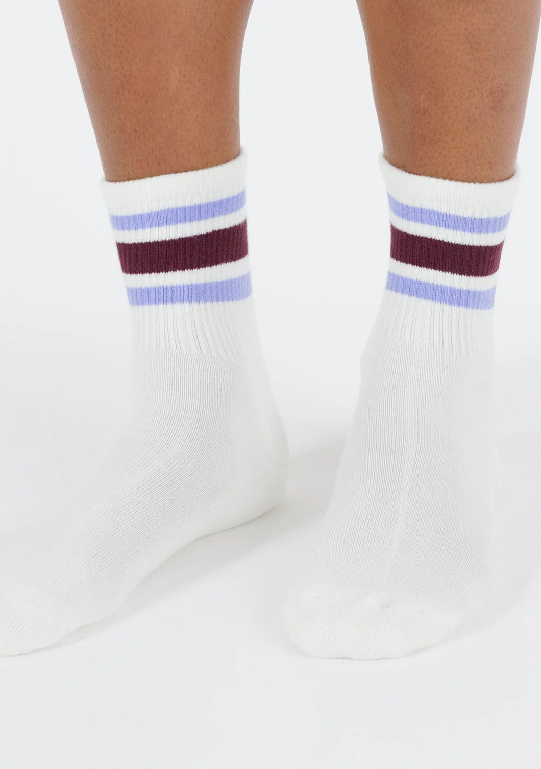 Ribbed Sock - Ivory Stripe
